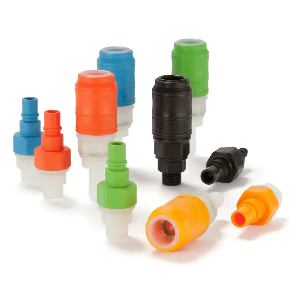 派克48系列快換接頭，使用熱塑材料，符合派克結構設計